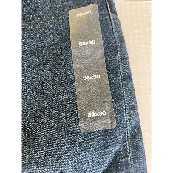 NWT Eddie Bauer Men's Voyager Flex 2.0 Dark Blue Jeans Slim Straight Fit 33x30 - Picture 3 of 14